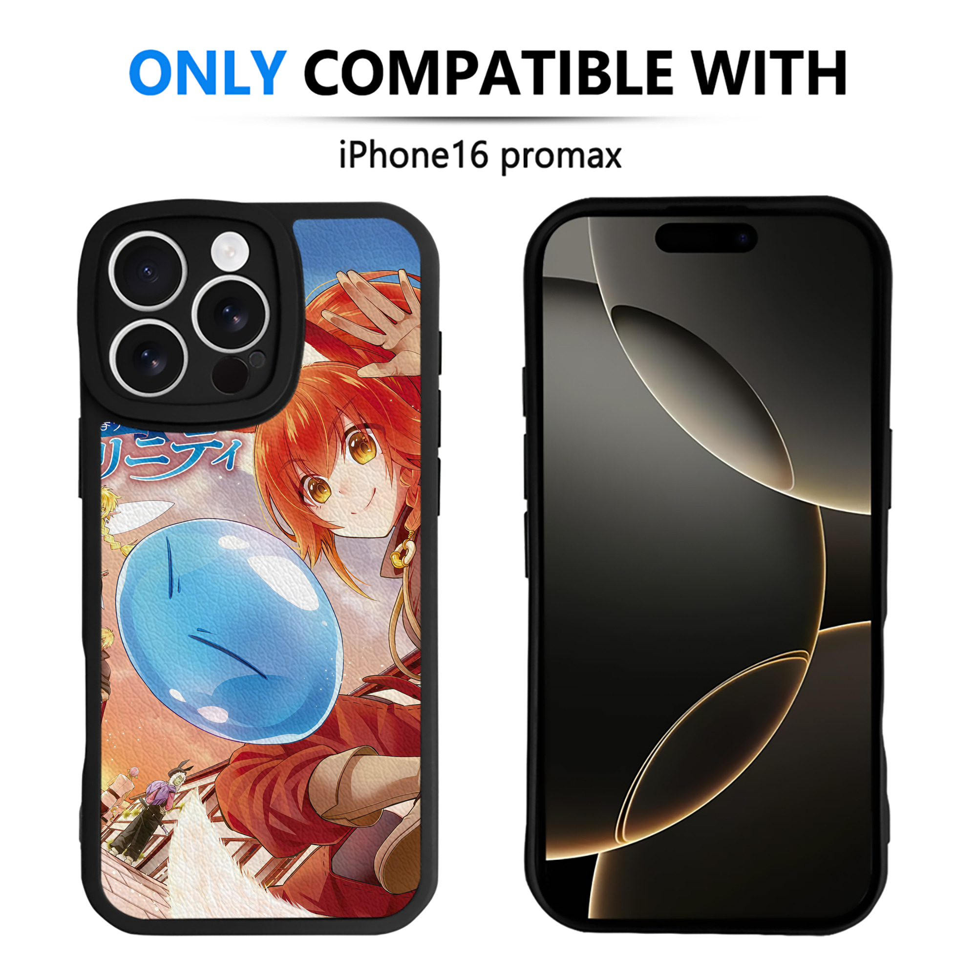 （画像用） 転スラ Regarding Reincarnated to Slime 【iPhone 16シリーズ対応】シリコンスマホケース（レザー調） 材質：シリコン